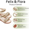 image:imageFelix amp Flora Toddler Girl Sandals Flower Girl Dress Shoes Open Toe Little Kid FlatsBc331gold