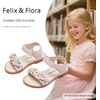 image:imageFelix amp Flora Toddler Girl Sandals Flower Girl Dress Shoes Open Toe Little Kid FlatsBc331pink