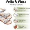image:imageFelix amp Flora Toddler Girl Sandals Flower Girl Dress Shoes Open Toe Little Kid FlatsBc331silver
