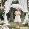 image:imageFelix amp Flora Toddler Girl Sandals Open Toe Dress Flats for Parties WeddingsBc245s Ivory White