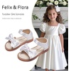image:imageFelix amp Flora Toddler Girl Sandals Open Toe Dress Flats for Parties WeddingsBc245s White