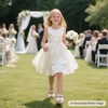 image:imageFelix amp Flora Toddler Girl Sandals Open Toe Dress Flats for Parties WeddingsBc245s White