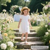 image:imageFelix amp Flora Toddler Girl Sandals Open Toe Dress Flats for Parties WeddingsBc245white