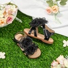 image:imageFelix amp Flora Toddler Girl Sandals Open Toe Dress Flats for Parties WeddingsBc254black