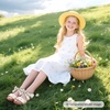 image:imageFelix amp Flora Toddler Girl Sandals Open Toe Dress Flats for Parties WeddingsBc283beige