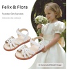 image:imageFelix amp Flora Toddler Girl Sandals Open Toe Dress Flats for Parties WeddingsBc315white