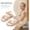 image:imageFelix amp Flora Toddler Girl Sandals Open Toe Dress Flats for Parties WeddingsBc323s Dark Nude