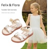 image:imageFelix amp Flora Toddler Girl Sandals Open Toe Dress Flats for Parties WeddingsBc323s Ivory