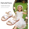 image:imageFelix amp Flora Toddler Girl Sandals Open Toe Dress Flats for Parties WeddingsBc323s White