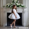 image:imageFelix amp Flora Toddler Girl Sandals Open Toe Dress Flats for Parties WeddingsBc323s White