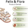 image:imageFelix amp Flora Toddler Girl Sandals Open Toe Dress Flats for Parties WeddingsBc323silver