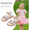 image:imageFelix amp Flora Toddler Girl Sandals Open Toe Dress Flats for Parties WeddingsBc323silver