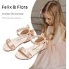image:imageFelix amp Flora Toddler Girl Sandals Open Toe Flower Girl Soft Princess Flat ShoesBc324dark Nude