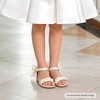 image:imageFelix amp Flora Toddler Girl Sandals Open Toe Flower Girl Soft Princess Flat ShoesBc324ivory White