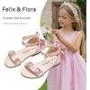 image:imageFelix amp Flora Toddler Girl Sandals Open Toe Flower Girl Soft Princess Flat ShoesBc324pink