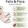 image:imageFelix amp Flora Toddler Girl Sandals Open Toe Flower Girl Soft Princess Flat ShoesBc324white