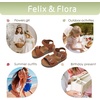 image:imageFelix amp Flora Toddler Girls Sandals Flower Girl Cork Footbed Open Toe Comfort Princess Flat ShoesBc329brown