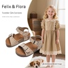 image:imageFelix amp Flora Toddler Girls Sandals Flower Girl Cork Footbed Open Toe Comfort Princess Flat ShoesBc329moonbeam