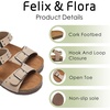 image:imageFelix amp Flora Toddler Girls Sandals Flower Girl Cork Footbed Open Toe Comfort Princess Flat ShoesBc329moonbeam