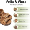 image:imageFelix amp Flora Toddler Girls Sandals Flower Girl Cork Footbed Open Toe Comfort Princess Flat ShoesBc329yellow