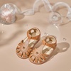 image:imageFelix amp Flora Toddler Girls Sandals Flower Girl Shoes Soft Rubber Princess Flat ShoesBc312brown