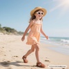 image:imageFelix amp Flora Toddler Girls Sandals Flower Girl Shoes Soft Rubber Princess Flat ShoesBc312brown