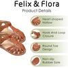 image:imageFelix amp Flora Toddler Girls Sandals Flower Girl Shoes Soft Rubber Princess Flat ShoesBc312brown