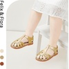 image:imageFelix amp Flora Toddler Girls Sandals Flower Girl Shoes Soft Rubber Princess Flat ShoesBc312gold