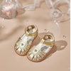 image:imageFelix amp Flora Toddler Girls Sandals Flower Girl Shoes Soft Rubber Princess Flat ShoesBc312gold