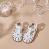 image:imageFelix amp Flora Toddler Girls Sandals Flower Girl Shoes Soft Rubber Princess Flat ShoesBc312white