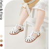 image:imageFelix amp Flora Toddler Girls Sandals Flower Girl Shoes Soft Rubber Princess Flat ShoesBc312white