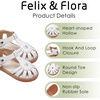 image:imageFelix amp Flora Toddler Girls Sandals Flower Girl Shoes Soft Rubber Princess Flat ShoesBc312white