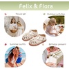 image:imageFelix amp Flora Toddler Girls Sandals Flower Girl Shoes Soft Rubber Princess Flat ShoesBc314beige