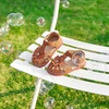 image:imageFelix amp Flora Toddler Girls Sandals Flower Girl Shoes Soft Rubber Princess Flat ShoesBc314brown