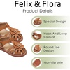 image:imageFelix amp Flora Toddler Girls Sandals Flower Girl Shoes Soft Rubber Princess Flat ShoesBc314brown
