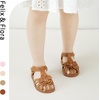 image:imageFelix amp Flora Toddler Girls Sandals Flower Girl Shoes Soft Rubber Princess Flat ShoesBc314brown