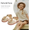 image:imageFelix amp Flora Toddler Girls Sandals Flower Girl Shoes Soft Rubber Princess Flat ShoesBc314gold