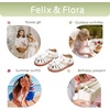image:imageFelix amp Flora Toddler Girls Sandals Flower Girl Shoes Soft Rubber Princess Flat ShoesBc314white