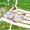 image:imageFelix amp Flora Toddler Girls Sandals Flower Girl Shoes Soft Rubber Princess Flat ShoesBc314white