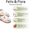 image:imageFelix amp Flora Toddler Girls Sandals Flower Girl Shoes Soft Rubber Princess Flat ShoesBc314white