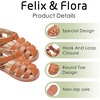 image:imageFelix amp Flora Toddler Girls Sandals Flower Girl Shoes Soft Rubber Princess Flat ShoesBc319brown