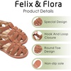 image:imageFelix amp Flora Toddler Girls Sandals Flower Girl Shoes Soft Rubber Princess Flat ShoesBc319retro Brown