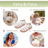 image:imageFelix amp Flora Toddler Girls Sandals Flower Girl Shoes Soft Rubber Princess Flat ShoesBc319white