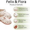 image:imageFelix amp Flora Toddler Girls Sandals Flower Girl Shoes Soft Rubber Princess Flat ShoesBc322beige
