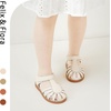 image:imageFelix amp Flora Toddler Girls Sandals Flower Girl Shoes Soft Rubber Princess Flat ShoesBc322beige