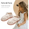 image:imageFelix amp Flora Toddler Girls Sandals Flower Girl Shoes Soft Rubber Princess Flat ShoesBc322beige