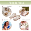image:imageFelix amp Flora Toddler Girls Sandals Flower Girl Shoes Soft Rubber Princess Flat ShoesBc322beige