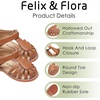 image:imageFelix amp Flora Toddler Girls Sandals Flower Girl Shoes Soft Rubber Princess Flat ShoesBc322brown