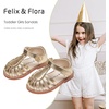 image:imageFelix amp Flora Toddler Girls Sandals Flower Girl Shoes Soft Rubber Princess Flat ShoesBc322gold