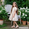 image:imageFelix amp Flora Toddler Girls Sandals Flower Girl Shoes Soft Rubber Princess Flat ShoesBc322ivory